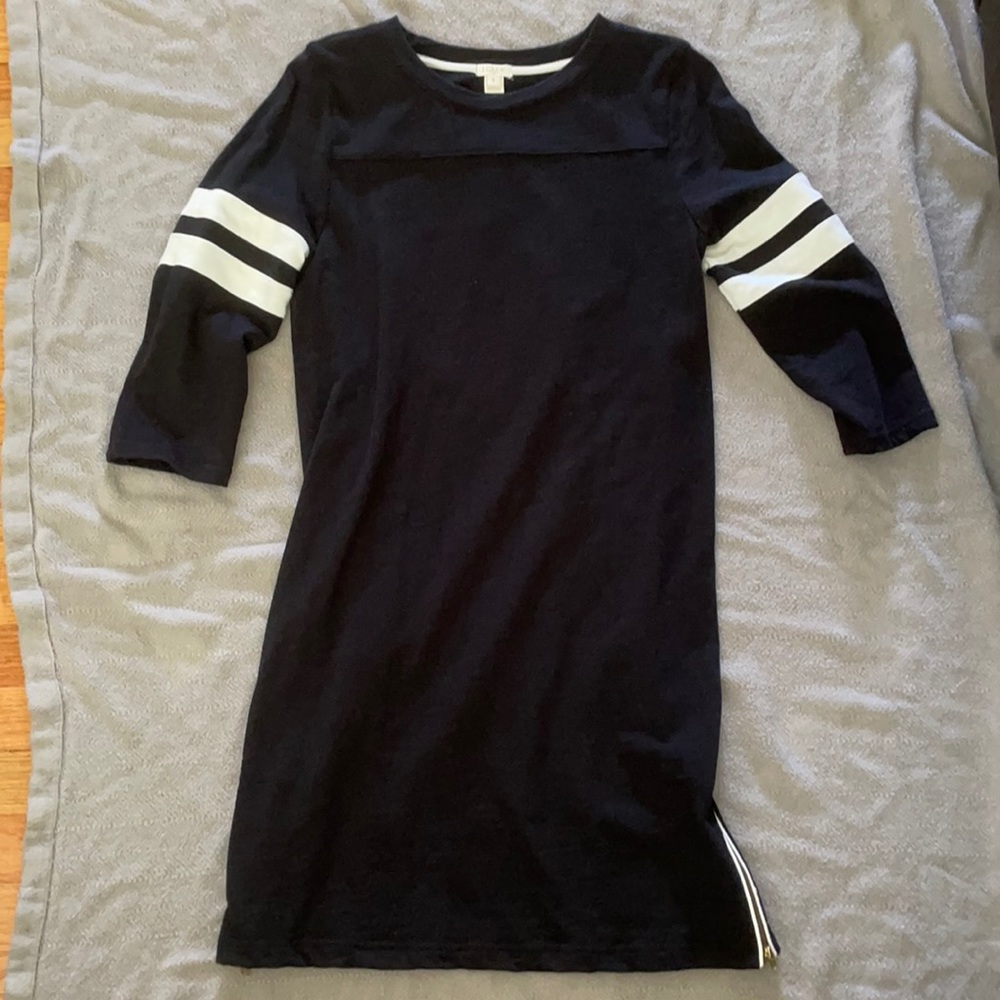 J. Crew sweatshirt dress with side zipper detail